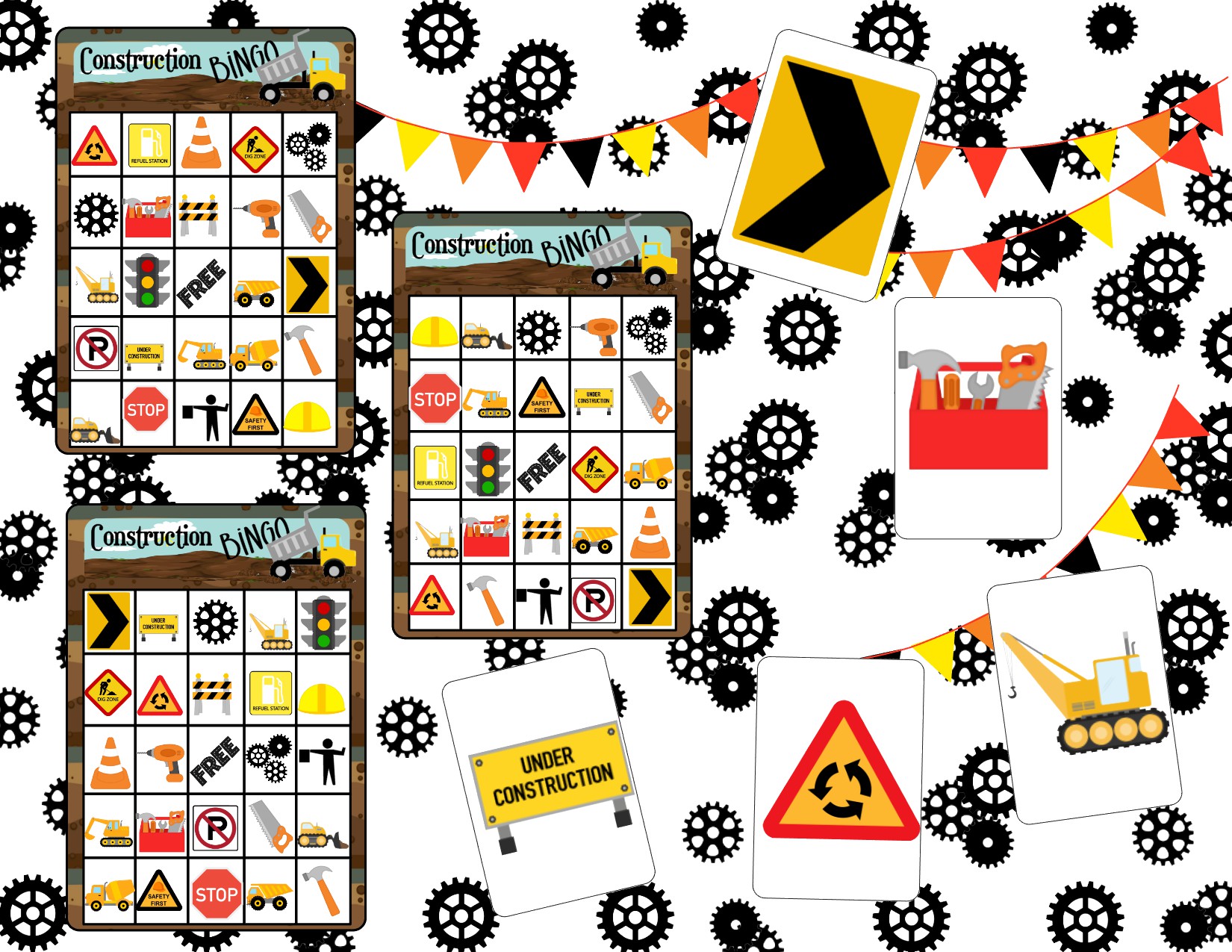 Construction Kids Birthday Party FREE Printable Collection