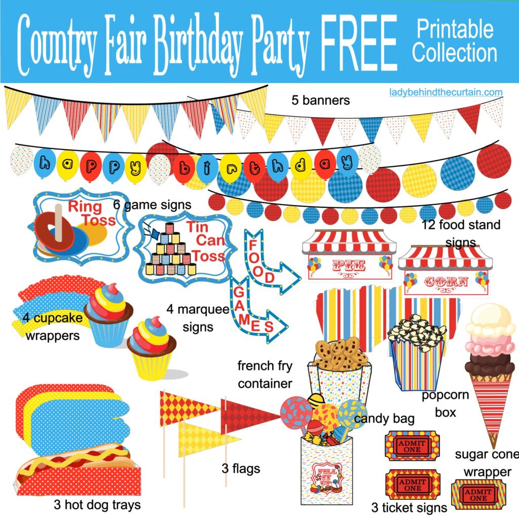 Country Fair Birthday Party FREE Printable Collection