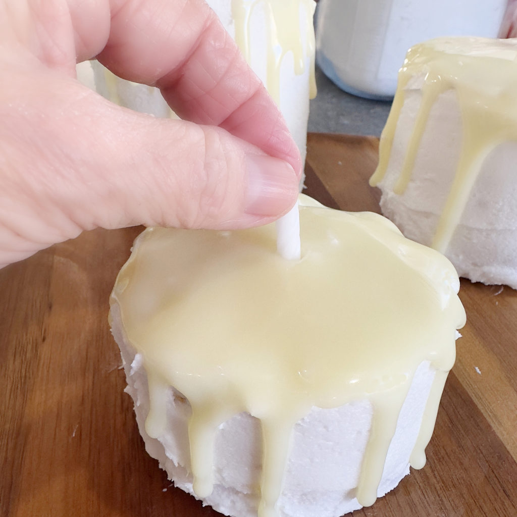 Cranberry Orange Christmas Candle Cakes