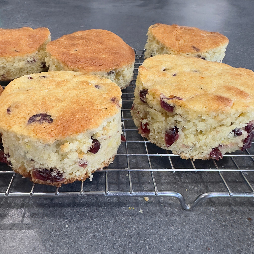 Cranberry Orange Christmas Candle Cakes