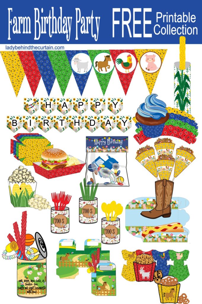Kid's Farm Theme Birthday Party FREE Printable Collection