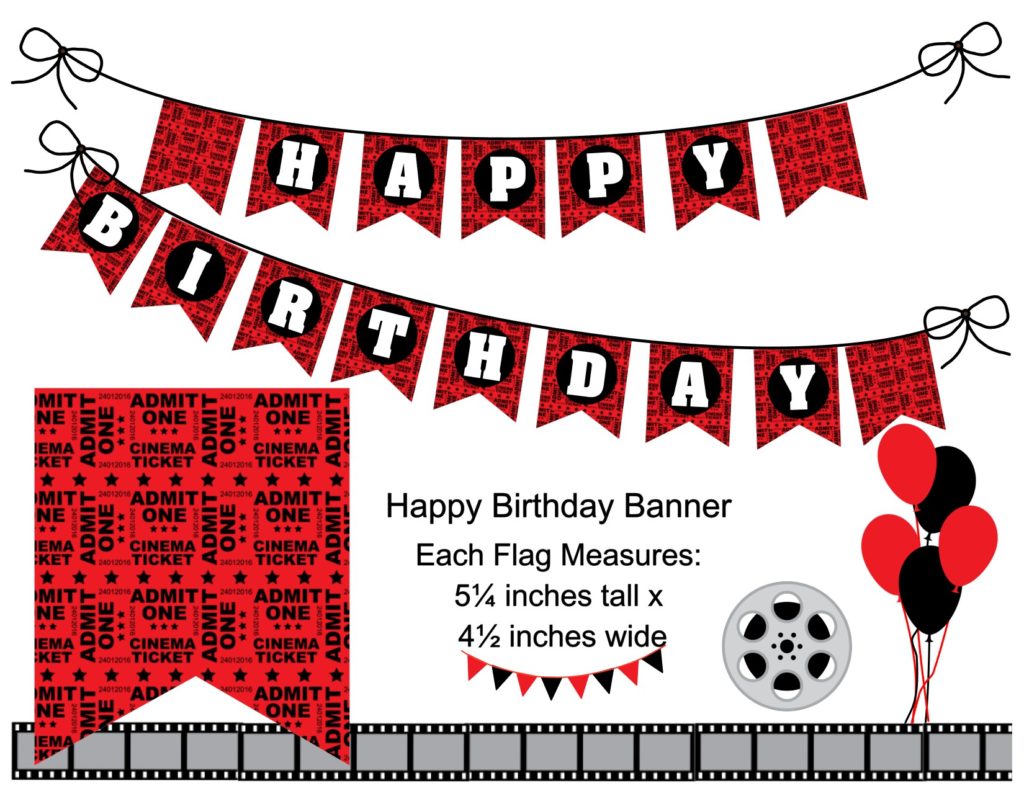 Movie Night Birthday Party FREE Printable Collection