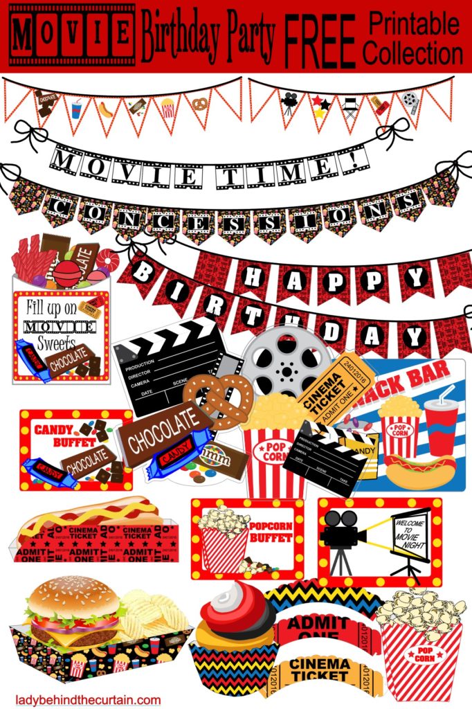 Movie Night Birthday Party FREE Printable Collection