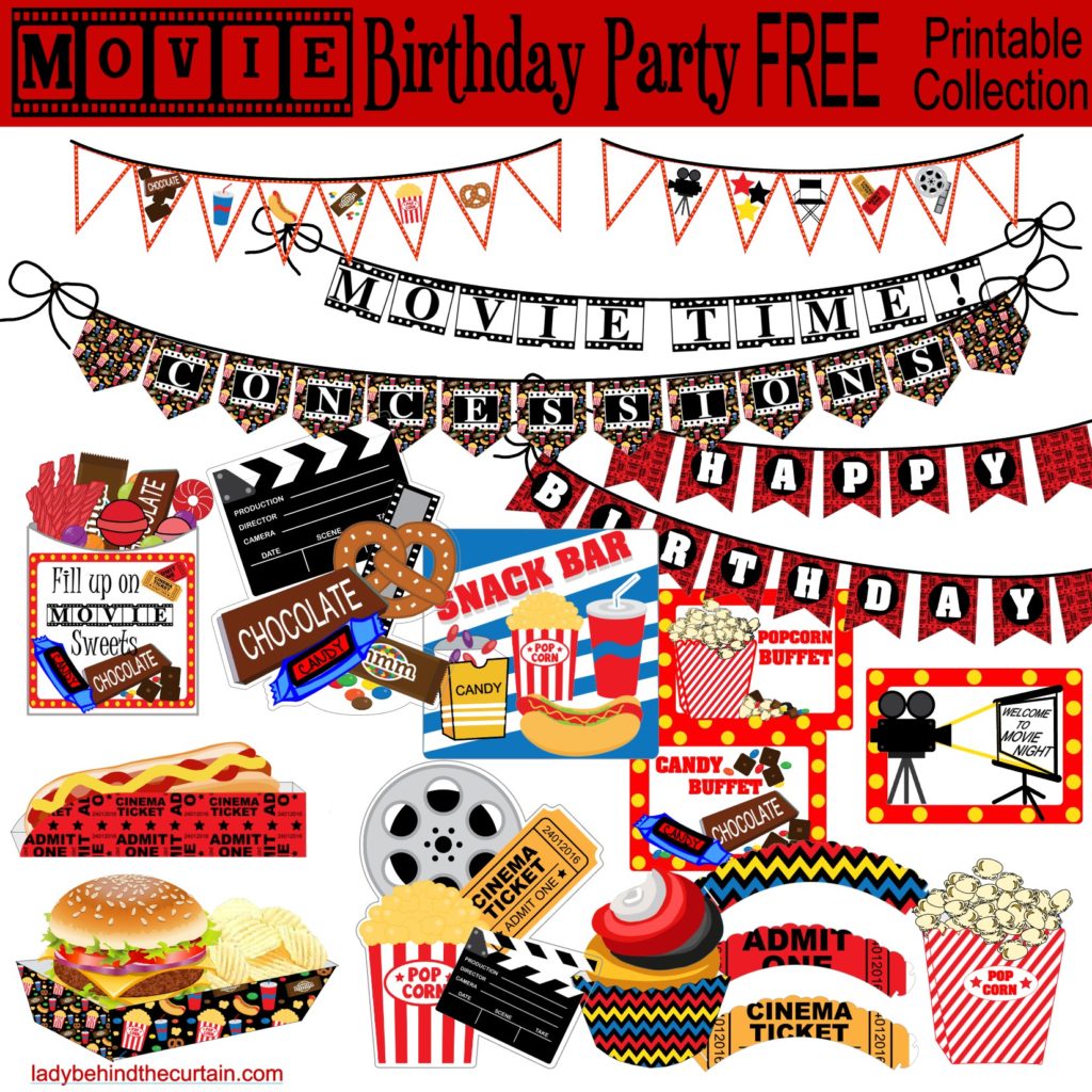 Movie Night Birthday Party FREE Printable Collection