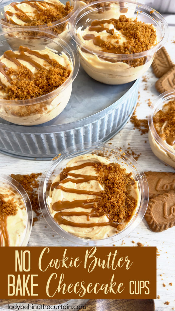 No Bake Cookie Butter Cheesecake Cups