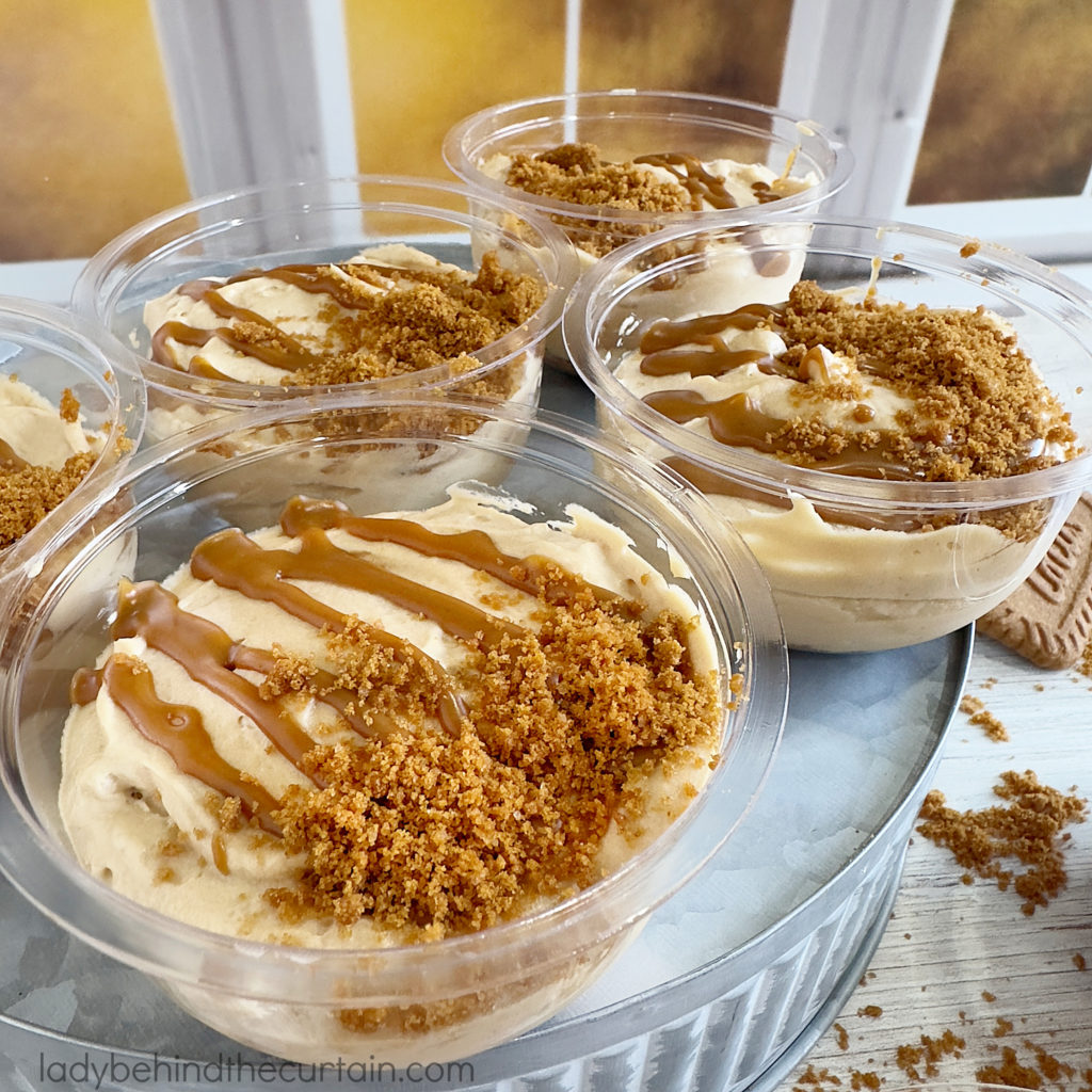 No Bake Cookie Butter Cheesecake Cups