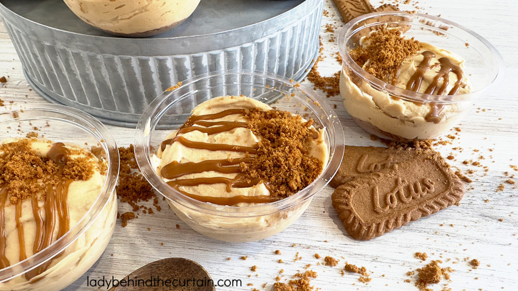 No Bake Cookie Butter Cheesecake Cups