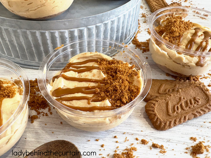 No Bake Cookie Butter Cheesecake Cups