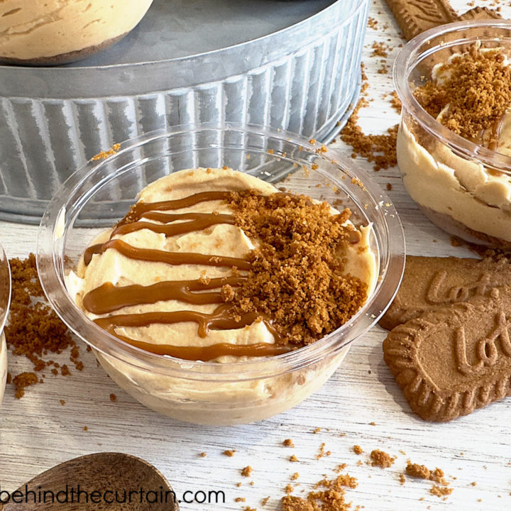 No Bake Cookie Butter Cheesecake Cups