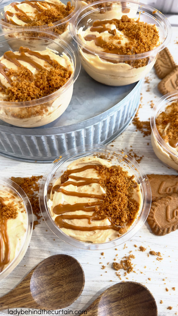 No Bake Cookie Butter Cheesecake Cups