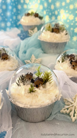 Snow Globe Coconut Cupcakes