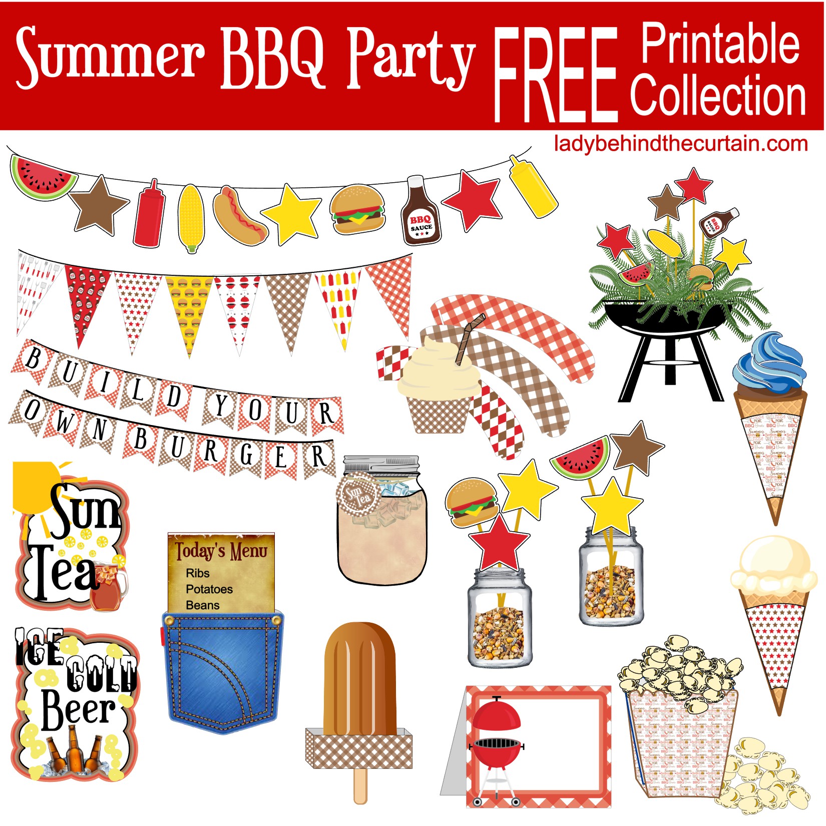 Backyard Barbecue Party FREE Printable Collection