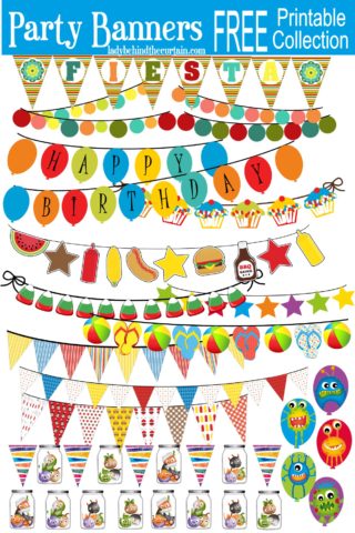 Birthday Party Banners FREE Printable Collection