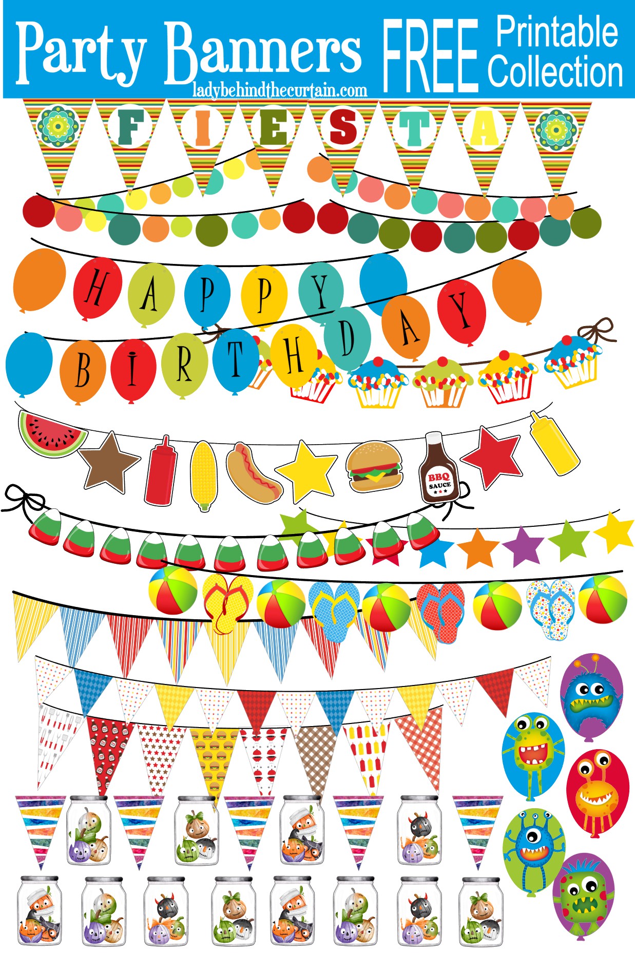 Party Banners For Every Occasion FREE Printable Collection