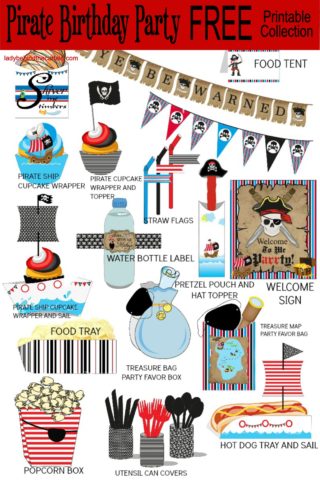 Kids Pirate Birthday Party FREE Printable Collection