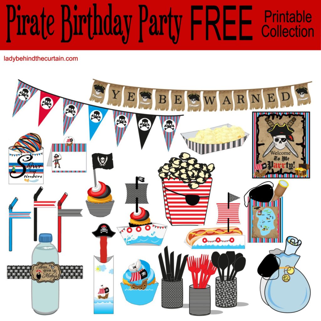 Kids Pirate Birthday Party FREE Printable Collection