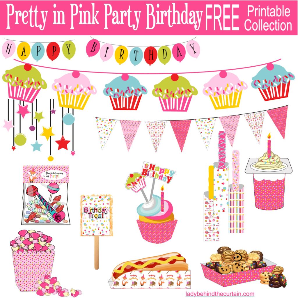 Pretty in Pink Birthday Party FREE Printable Collection