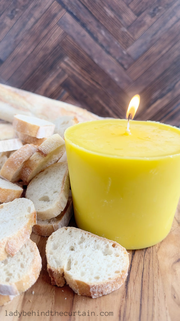 Make a butter candle for your next party. AD It's so easy to make