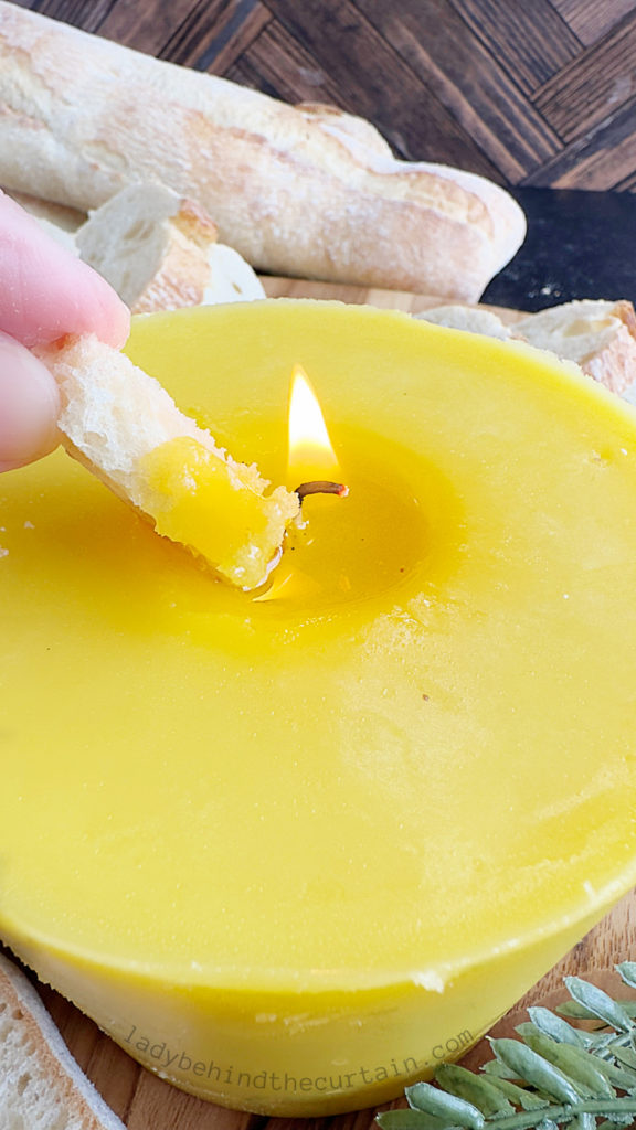 Make a butter candle for your next party. AD It's so easy to make