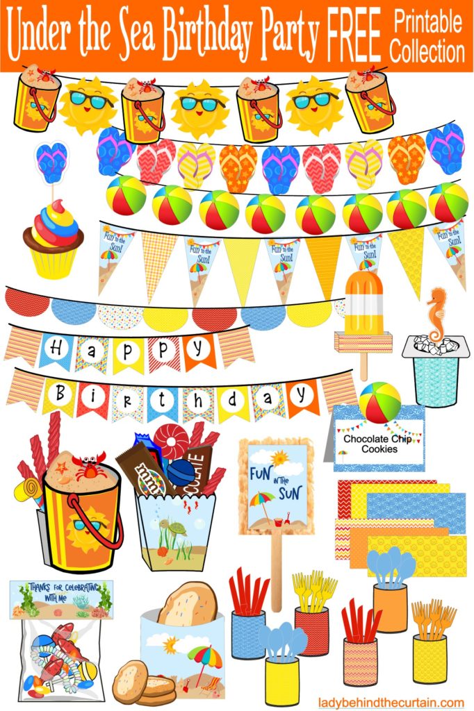 UNDER THE SEA BIRTHDAY PARTY FREE PRINTABLE COLLECTION