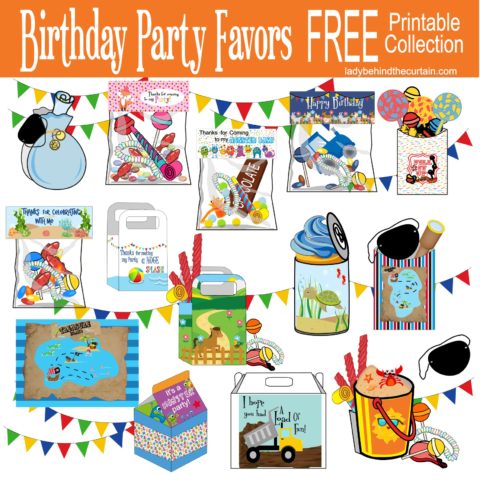 Birthday Party Favors FREE Printable Collection