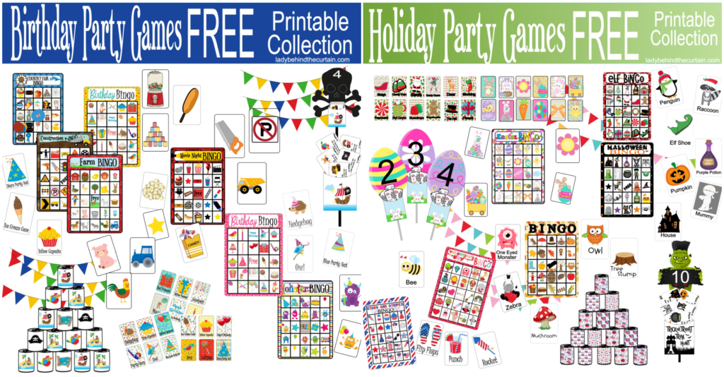 Birthday Party Games FREE Printable Collection