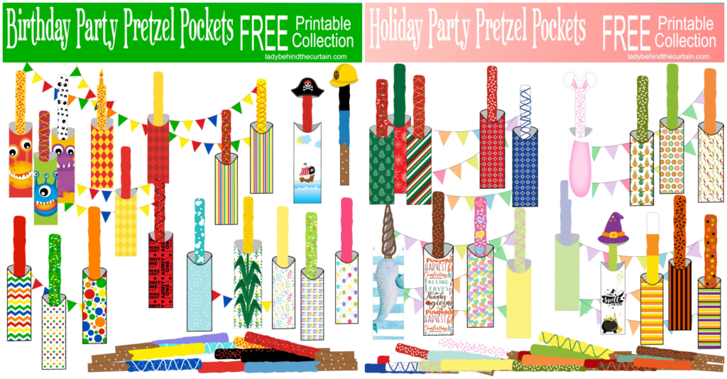 Birthday Party Pretzel Pocket FREE Printable Collection