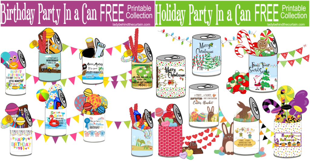 Party in a Can Wrapper FREE Printable Collections