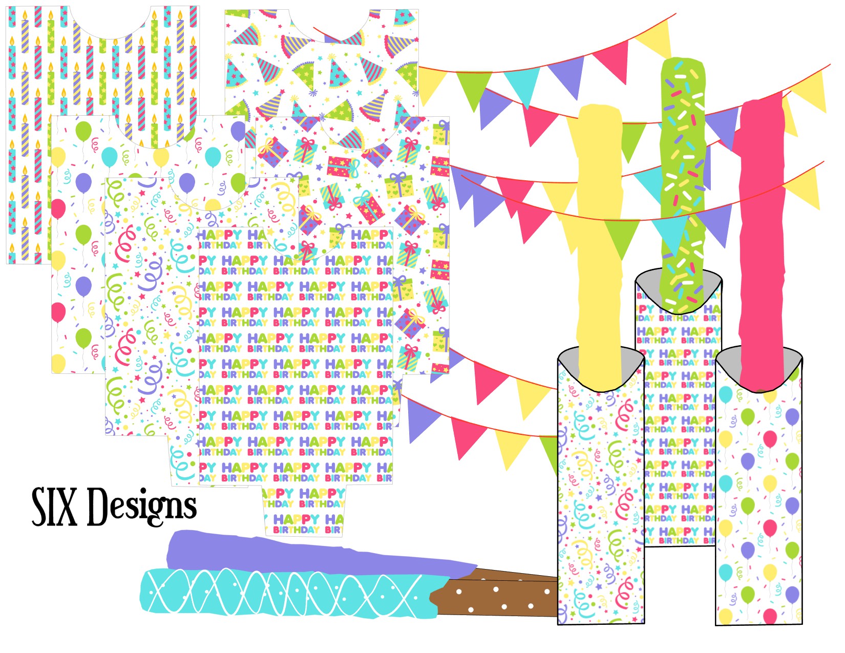 Birthday Party Decorated Pretzel Pocket FREE Printable Collection