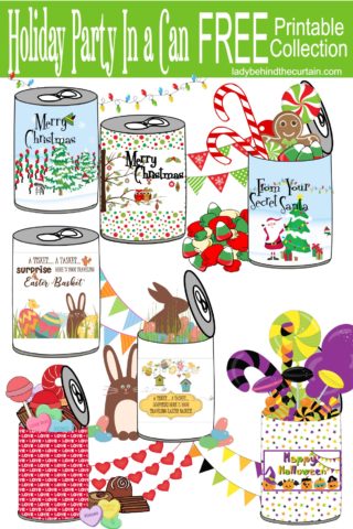 Holiday Party in a Can Wrapper FREE Printable Collection