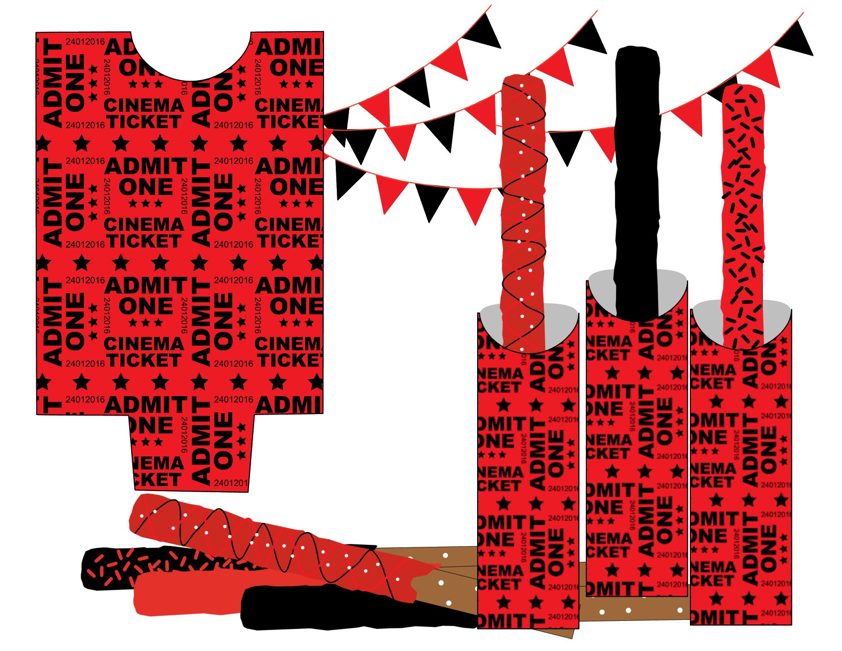 Birthday Party Decorated Pretzel Pocket FREE Printable Collection