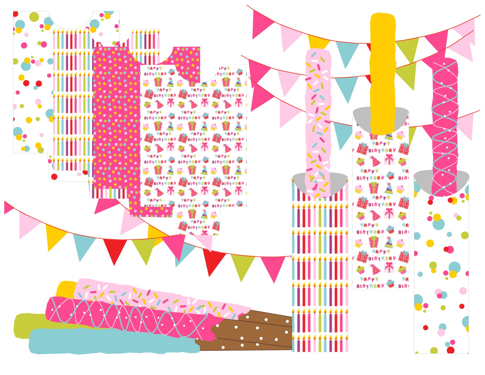 Birthday Party Decorated Pretzel Pocket FREE Printable Collection