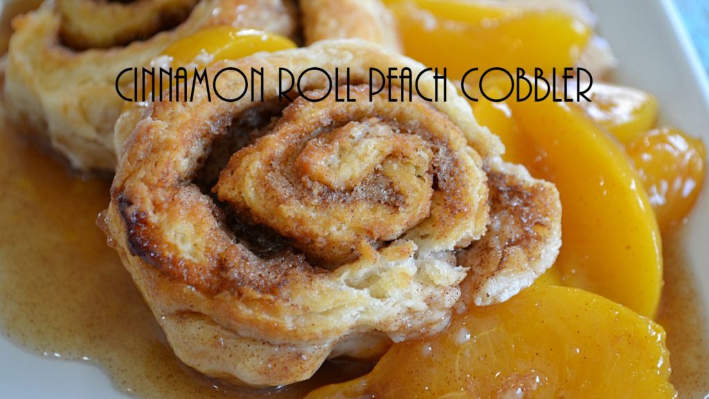 Cinnamon Roll Peach Cobbler