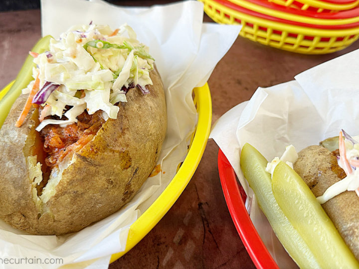 Disneyland Copycat Barbecue Beef Stuffed Baked Potatoes