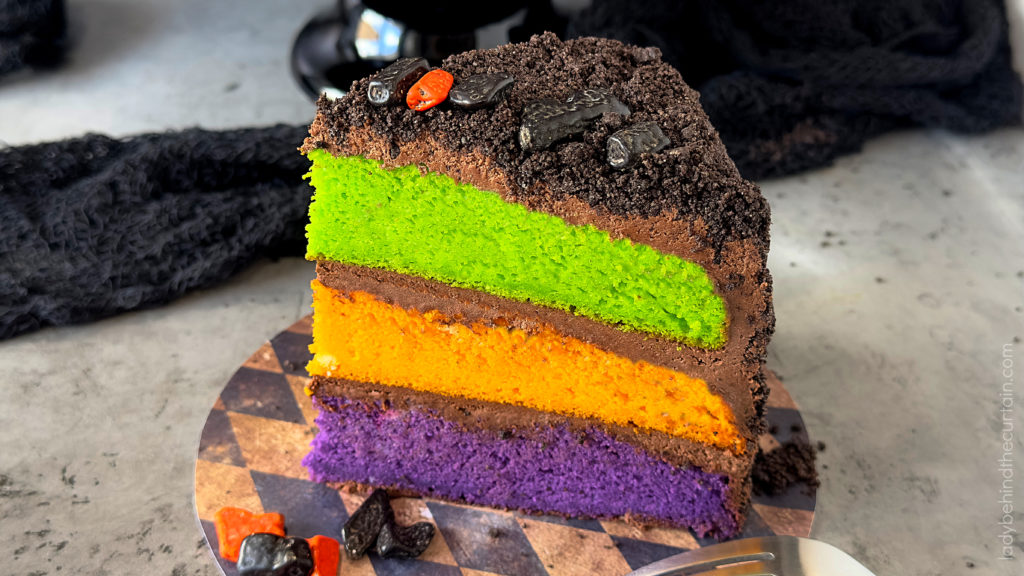 DIY Spooky House Cake Topper and Three Layer Halloween Cake