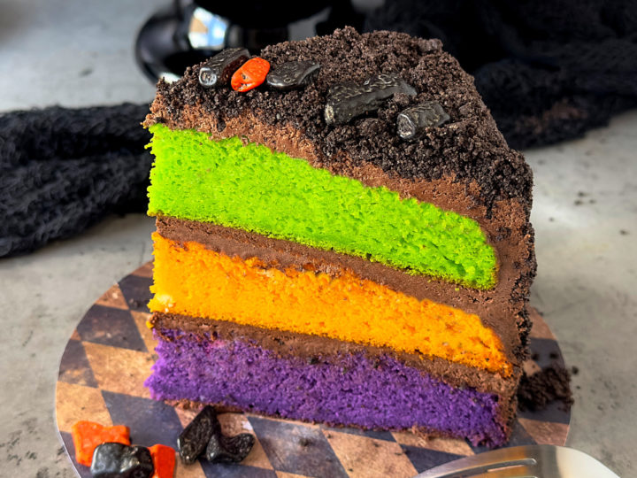 DIY Spooky House Cake Topper and Three Layer Halloween Cake