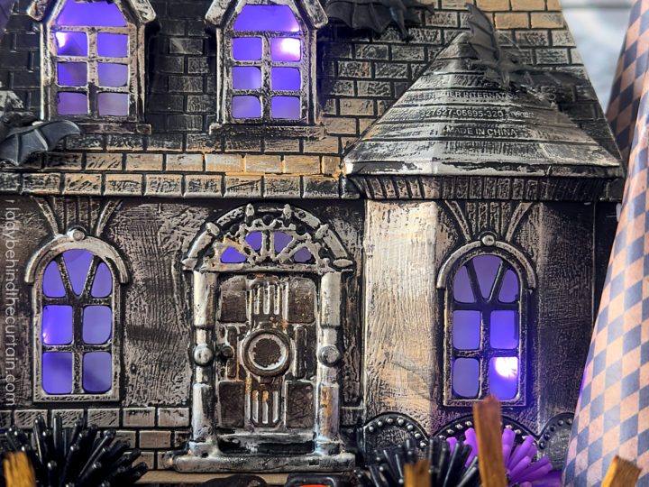 DIY Spooky House Cake Topper and Three Layer Halloween Cake