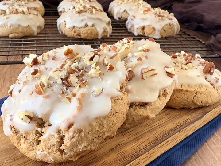 Easy Spice Cake Mix Cookies with a Maple Glaze