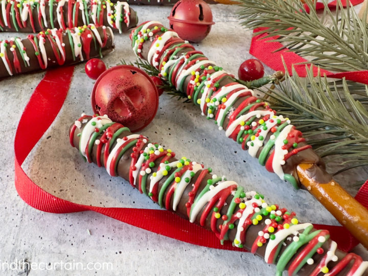 Salted Caramel Dark Chocolate Pretzel Rods