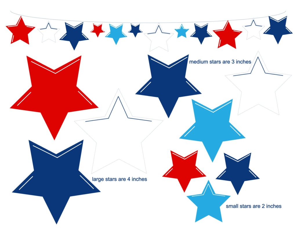 Red, White, and Blue Small Square Bunting