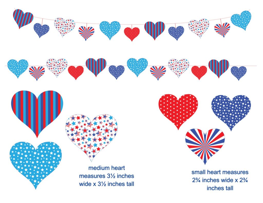 Red, White, and Blue Small Square Bunting