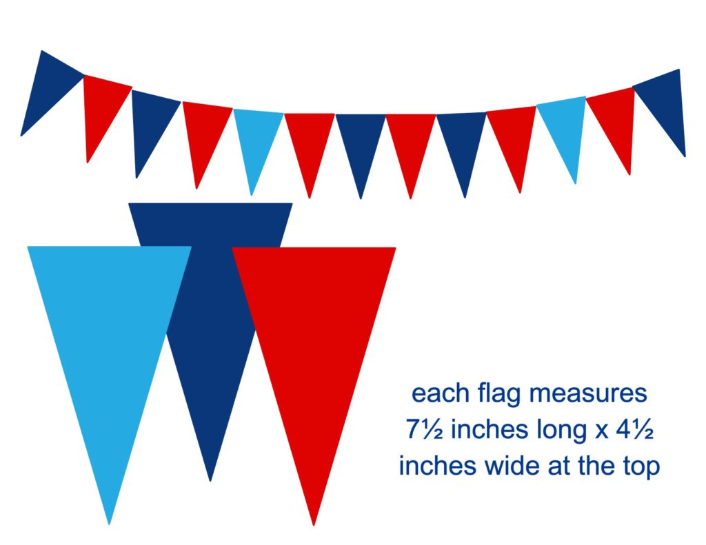 Red, White, and Blue Small Square Bunting