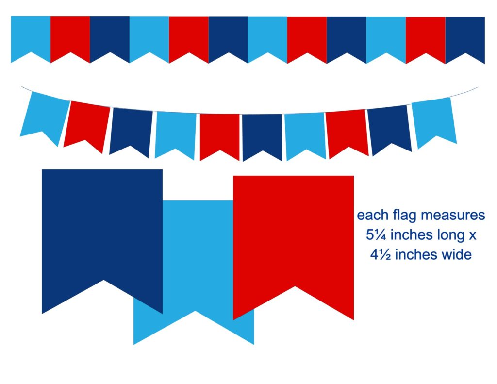 Red, White, and Blue Small Square Bunting