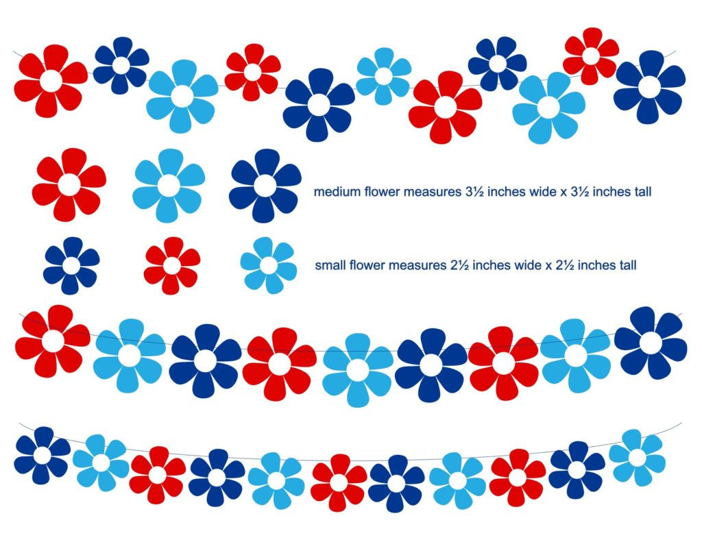 Red, White, and Blue Small Square Bunting