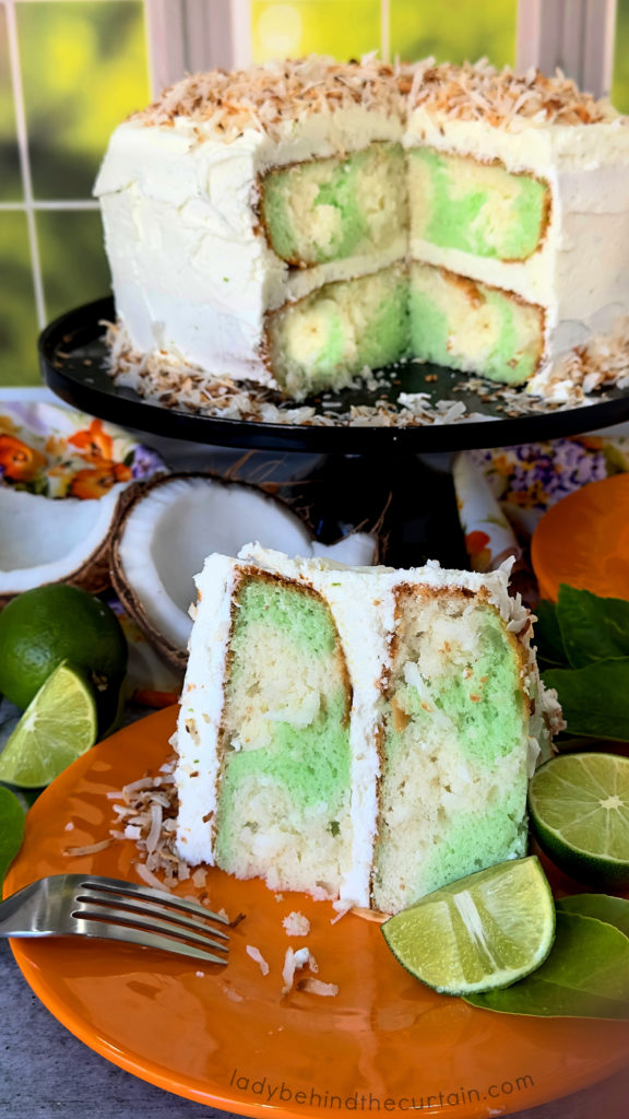 Semi Homemade Coconut Lime Layered Cake