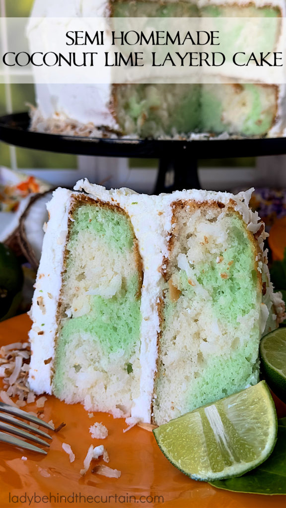 Semi Homemade Coconut Lime Layered Cake