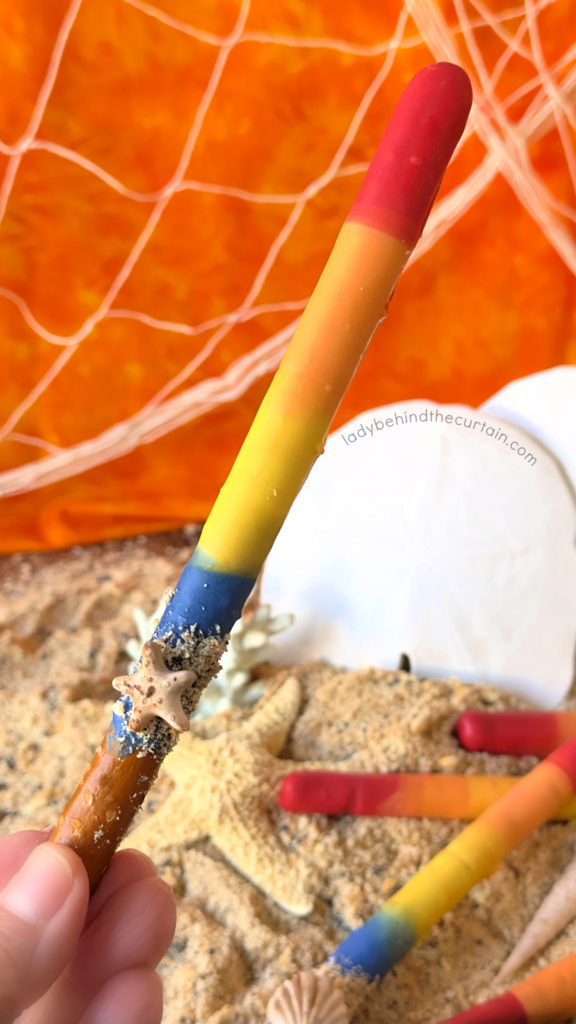 Hawaiian Sunset Decorated Pretzel Rods