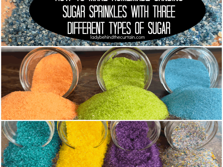 How to Make Homemade Sanding Sugar Sprinkles with Three Different Types of Sugar