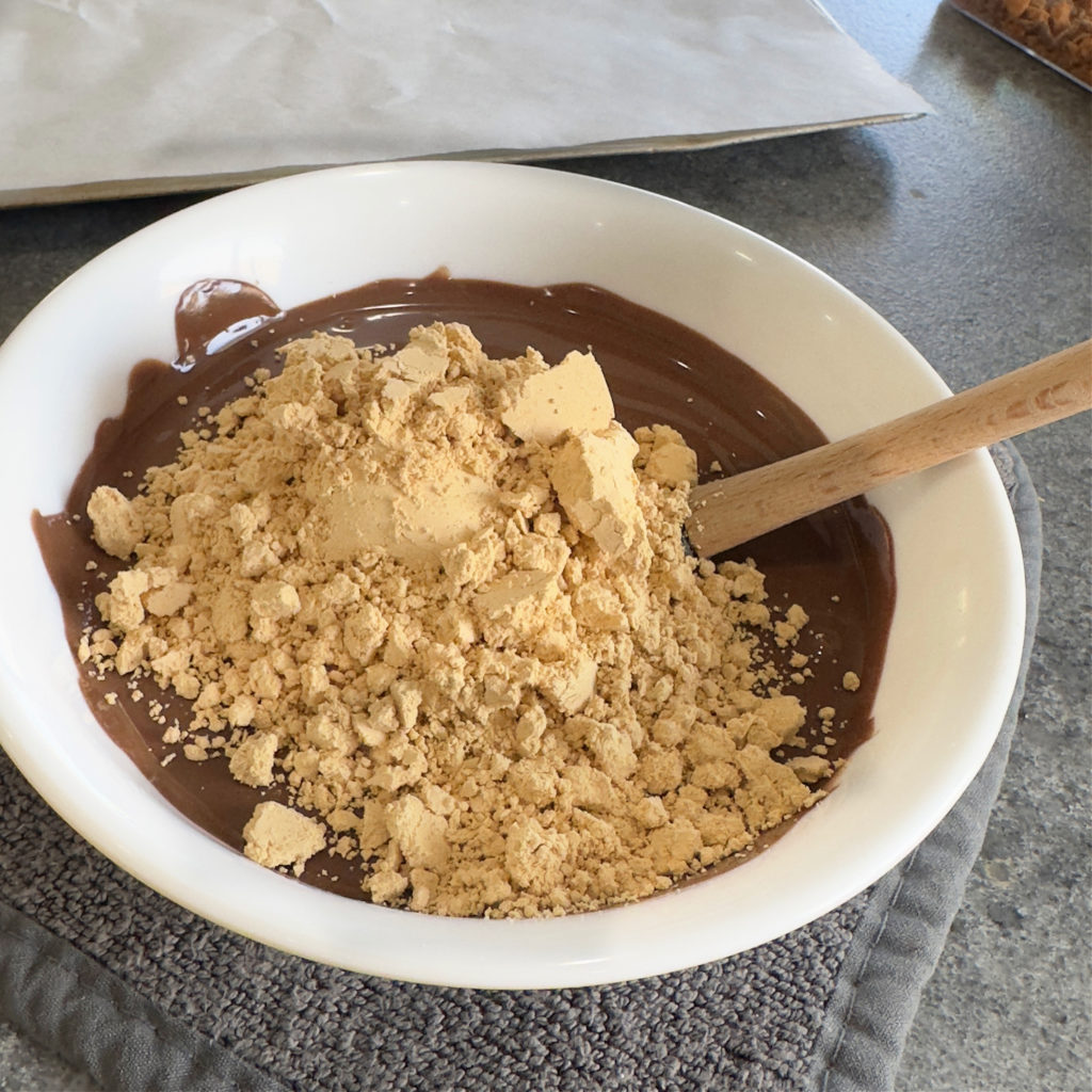 Pretzel Rod with Crushed Butterfingers