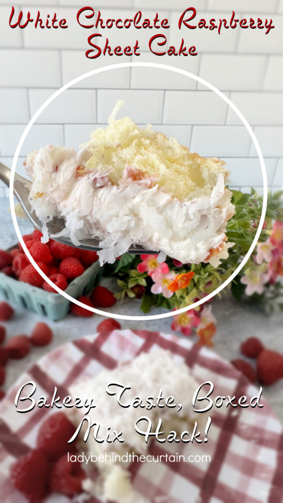 White Chocolate Raspberry Sheet Cake